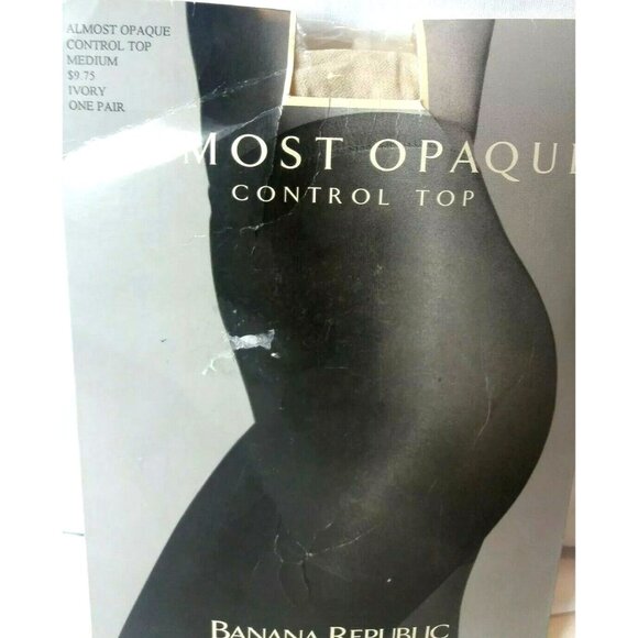 Almost Opaque Ivory Control Top Pantyhose Medium Banana Republic Stockings - Picture 1 of 7